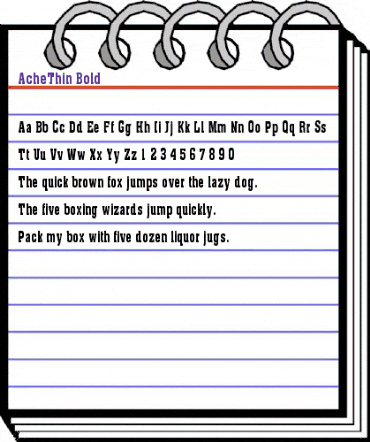 AcheThin Bold animated font preview