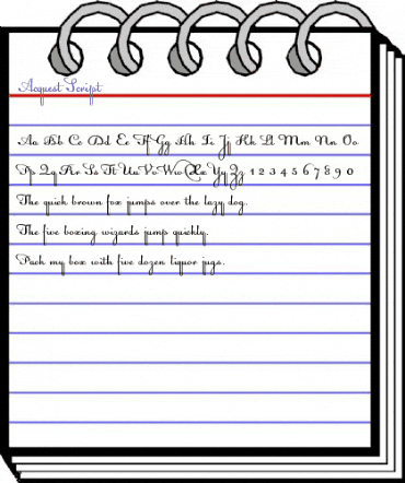 Acquest Script Regular animated font preview