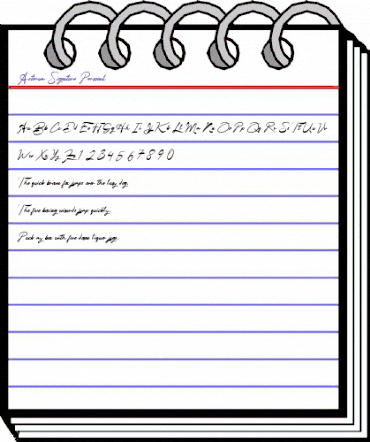 ActerumSignaturePersonalUse Regular animated font preview
