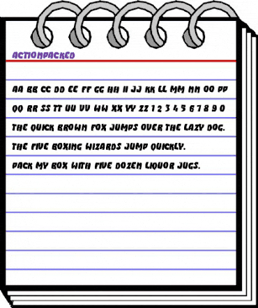 ActionPacked Regular animated font preview ActionPacked Regular animated font preview