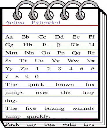 Activa Extended Regular animated font preview Activa Extended Regular animated font preview