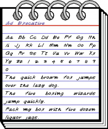 Ad Executive Regular animated font preview Ad Executive Regular animated font preview