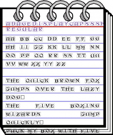AdageDisplayCapsSSK Regular animated font preview