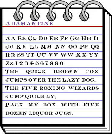 Adamantine Regular animated font preview