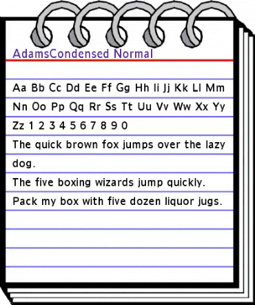 AdamsCondensed Normal animated font preview