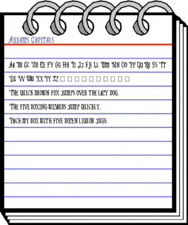 Addams Capitals animated font preview