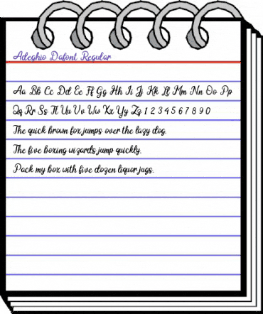 Adeghio Dafont Regular animated font preview