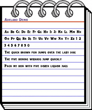 Adelard Demo Regular animated font preview