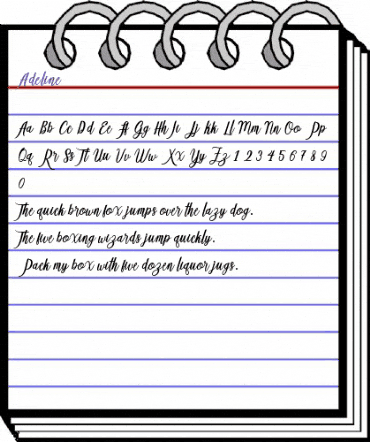 Adeline Regular animated font preview