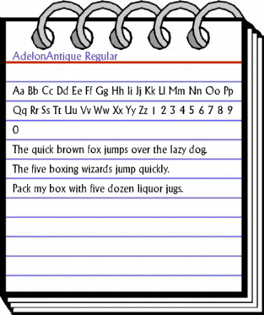AdelonAntique Regular animated font preview