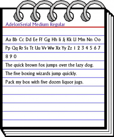 AdelonSerial-Medium Regular animated font preview