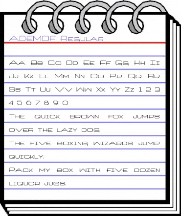 ADEMOF Regular animated font preview ADEMOF Regular animated font preview