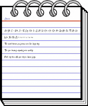 Aderia Regular animated font preview