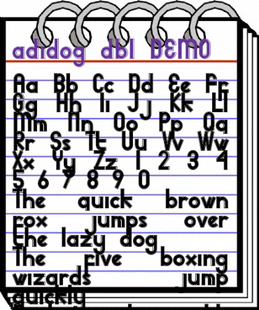 adidog dbl DEMO Regular animated font preview