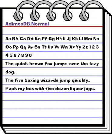 AdimesDB Normal animated font preview