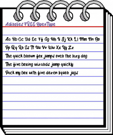 Adirolies FREE Regular animated font preview