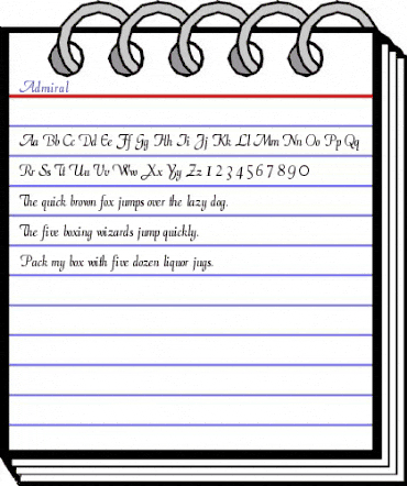 Admiral Regular animated font preview Admiral Regular animated font preview