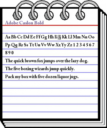 ACaslon Bold Regular animated font preview