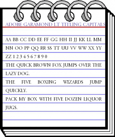 AGaramond LT Titling Regular animated font preview