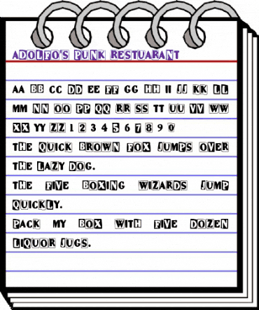 Adolfo's Punk Restuarant Regular animated font preview