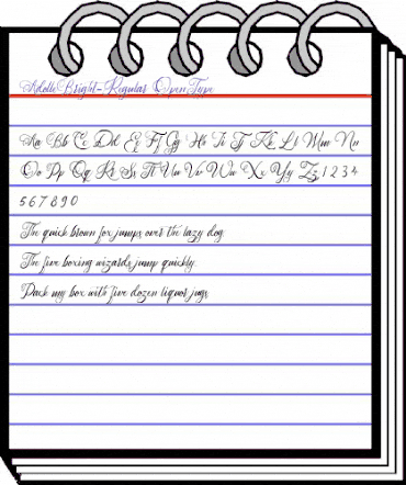 Adolle Bright Regular animated font preview