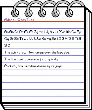 Adonay Regular animated font preview