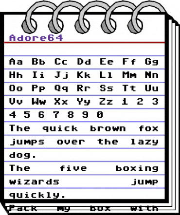 Adore64 Regular animated font preview Adore64 Regular animated font preview