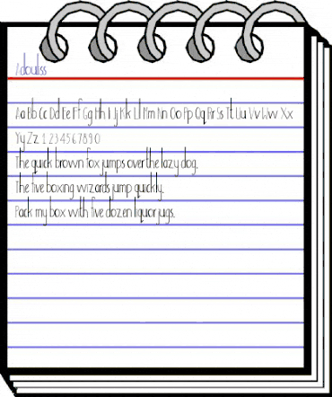 Adouliss Regular animated font preview