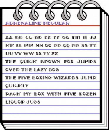 Adrenaline Regular animated font preview Adrenaline Regular animated font preview