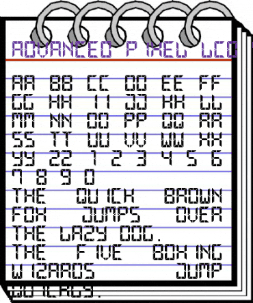 Advanced Pixel LCD-7 Regular animated font preview