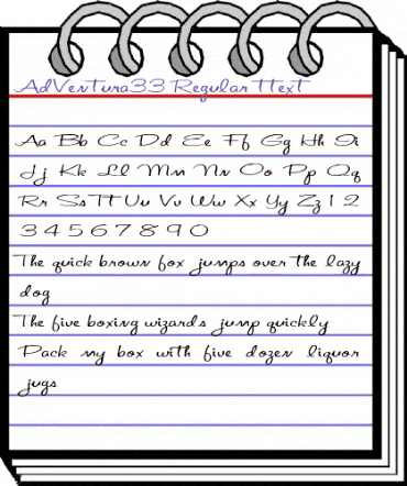 AdVentura33 Regular animated font preview