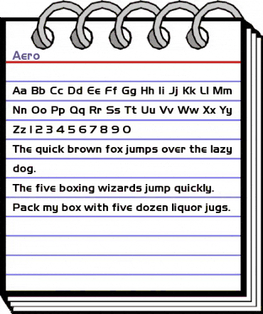 Aero Regular animated font preview Aero Regular animated font preview