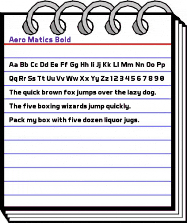 Aero Matics Bold animated font preview