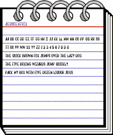 Aerocentrix Regular animated font preview