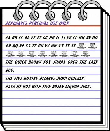 Aeronaves PERSONAL USE ONLY Regular animated font preview Aeronaves PERSONAL USE ONLY Regular animated font preview