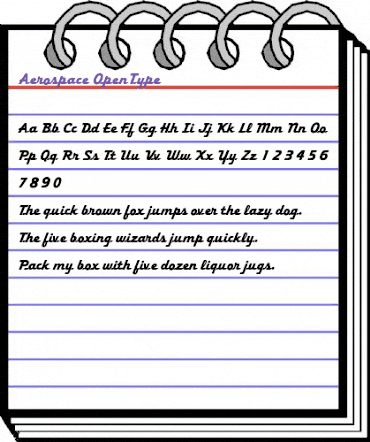 Aerospace Regular animated font preview