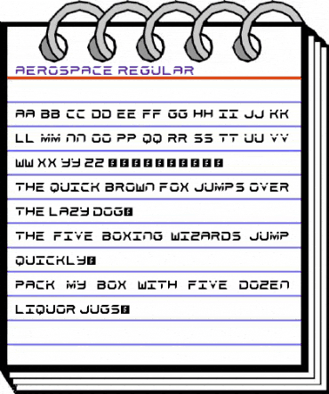 Aerospace Regular animated font preview