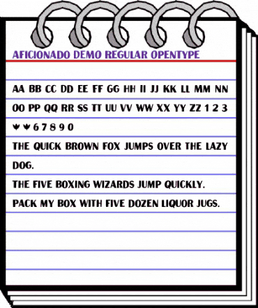 Aficionado DEMO Regular animated font preview Aficionado DEMO Regular animated font preview