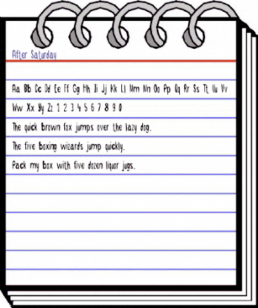 After Saturday Regular animated font preview