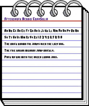 Aftershock Debris CondSolid Regular animated font preview Aftershock Debris CondSolid Regular animated font preview