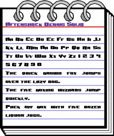 Aftershock Debris Solid Regular animated font preview Aftershock Debris Solid Regular animated font preview