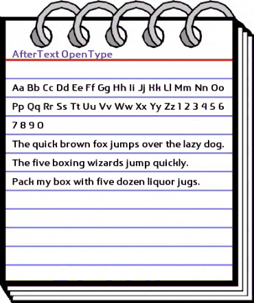 After Text Regular animated font preview
