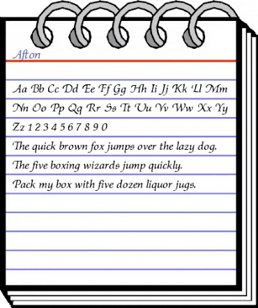 Afton Regular animated font preview Afton Regular animated font preview