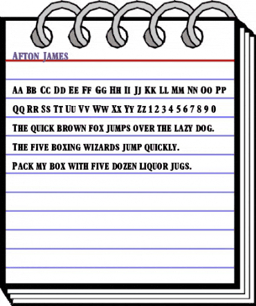 Afton James Regular animated font preview Afton James Regular animated font preview
