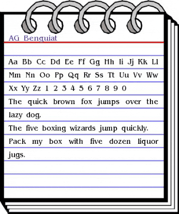 AG_Benguiat Regular animated font preview