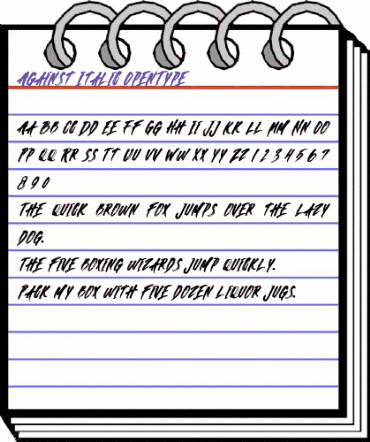 Against Italic Italic animated font preview Against Italic Italic animated font preview