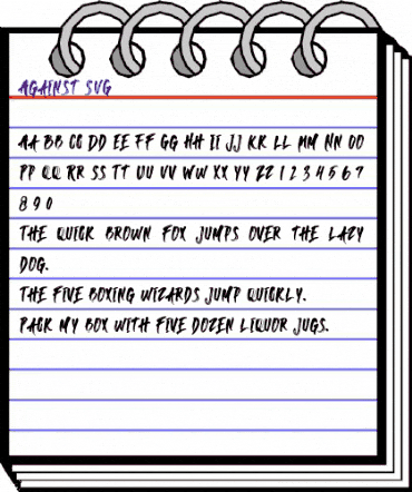 Against SVG Regular animated font preview Against SVG Regular animated font preview