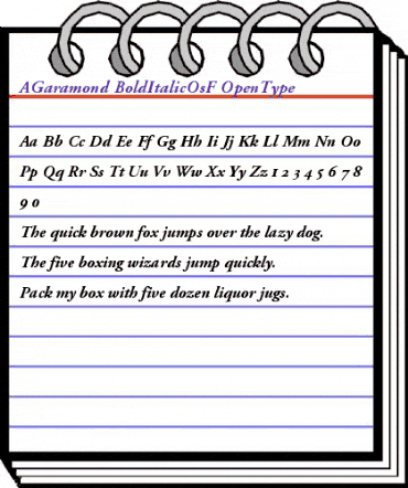 Adobe Garamond Bold Italic OsF animated font preview Adobe Garamond Bold Italic OsF animated font preview