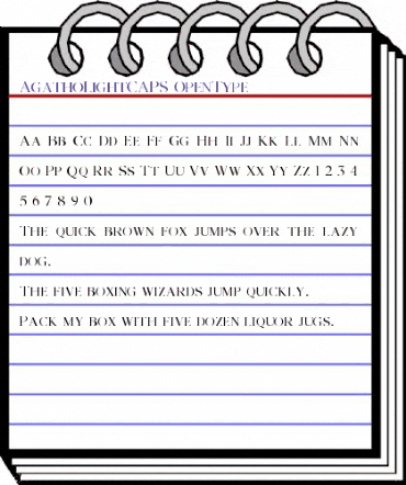 Agatho LightCAPS animated font preview