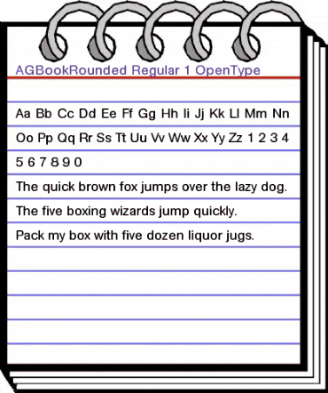 AG Book Rounded Regular animated font preview